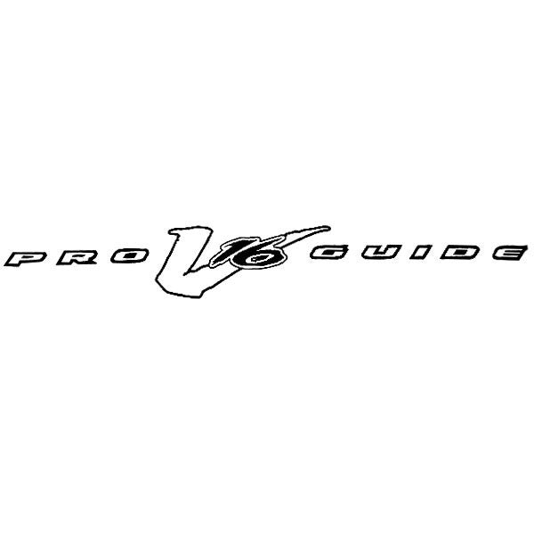 Tracker Boat Decal Pro Guide V16 Black White by Tracker