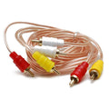 RCA Cables 3Ft Clear Gold Contacts by Tsunami