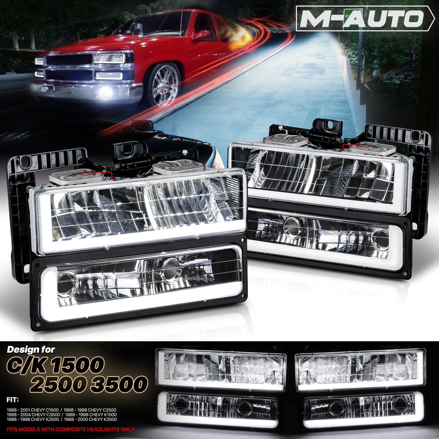 Headlight and Bumper for 01-06 GMC Yukon XL