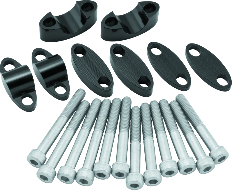 Bikemaster Aluminum Handlebar Risers 7/8 In - Black For Powersports