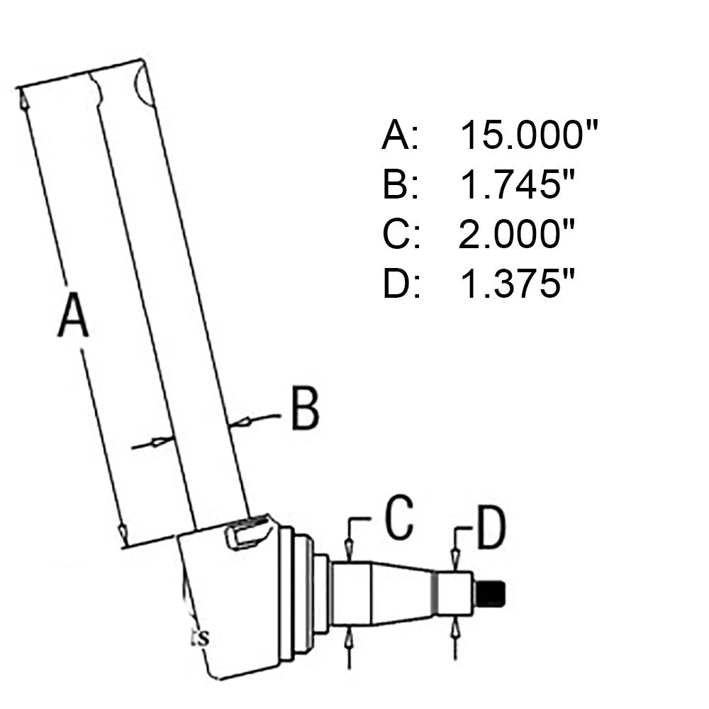 Lh Spindle Fits 1100 1105 1130 1135 1150 1155 522546m91 522546m91-a