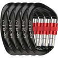 New Set Of Five 25kn Heavy Duty Screwgate Locking Carabiner For
