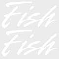 Premier Boat Fish Decals 5 1/2 x 2 3/4 Inch White (Pair) by Premier