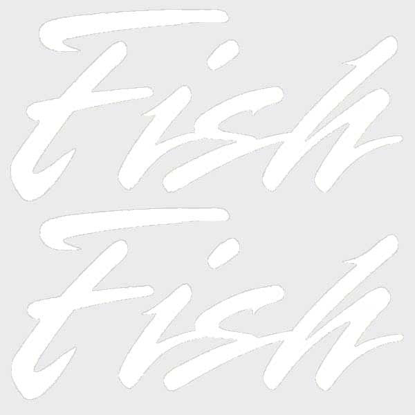 Premier Boat Fish Decals 5 1/2 x 2 3/4 Inch White (Pair) by Premier