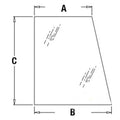 394700a1 Fits Case Ih Upper Door Glass (Rh) For Models 580m, 580sm,
