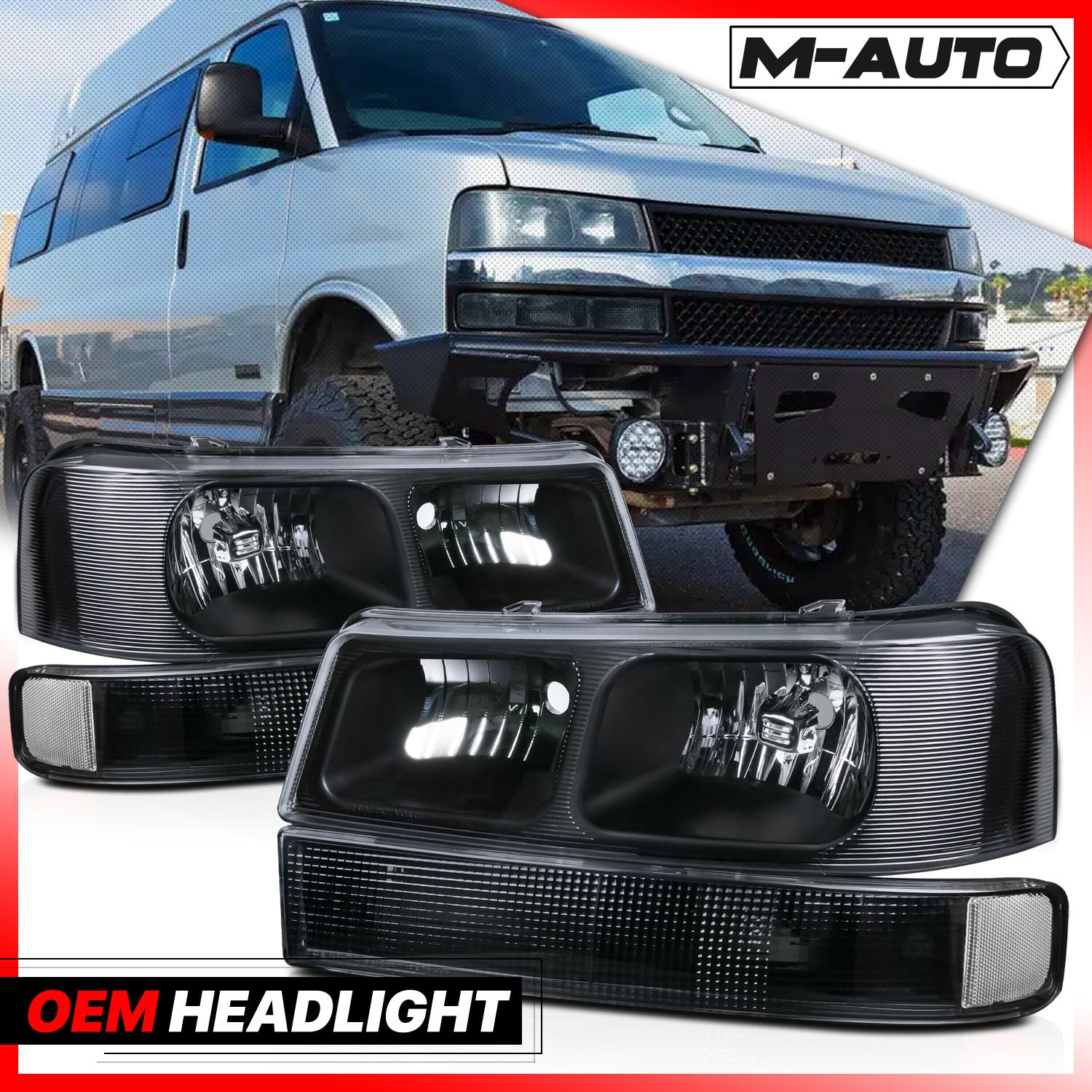 Clear Corner Lamp for 03-23 Chevy Express