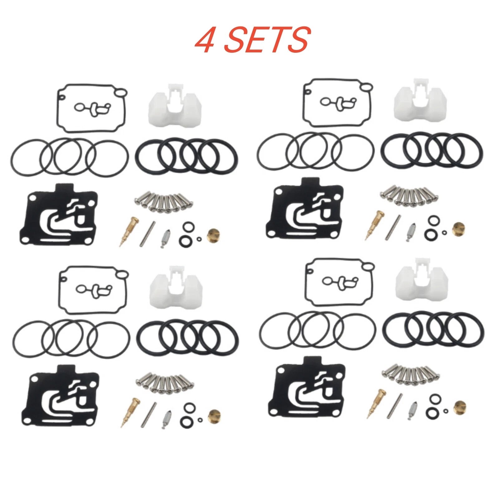 4sets For Yamaha 50 Hp 4-stroke Carburetor Kit 62y-w0093-11-0<wbr/>0