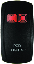 Dragonfire Racing Lighted Switch On/off Red