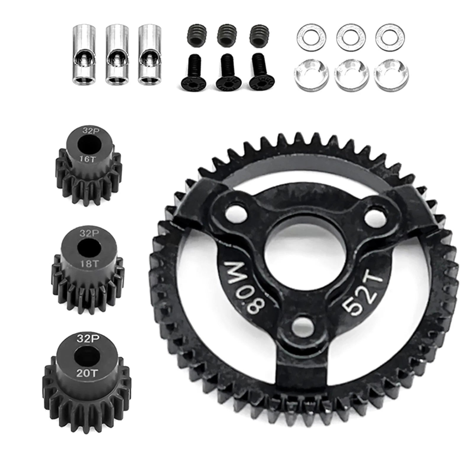 0.8m 32p Spur Gear 52t 16t 18t 20t For Traxxas Slash 2wd Vxl Xl-5
