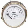 Faria Boat Volt Meter Gauge VPC906A | White / Silver 2 Inch by Faria