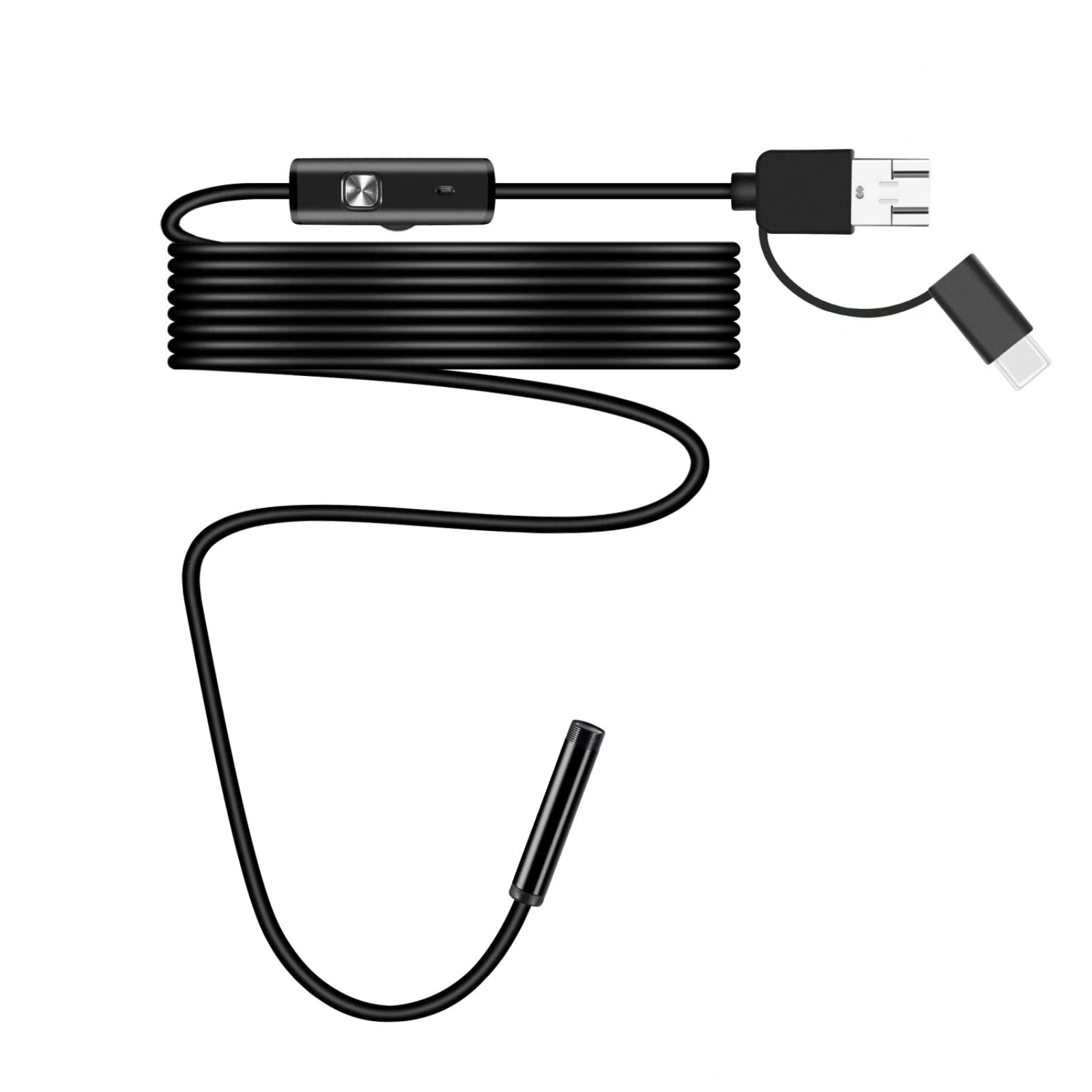 7mm Inspection Endoscope 2m 6 Led Camera For Android Type-c Usb Hd