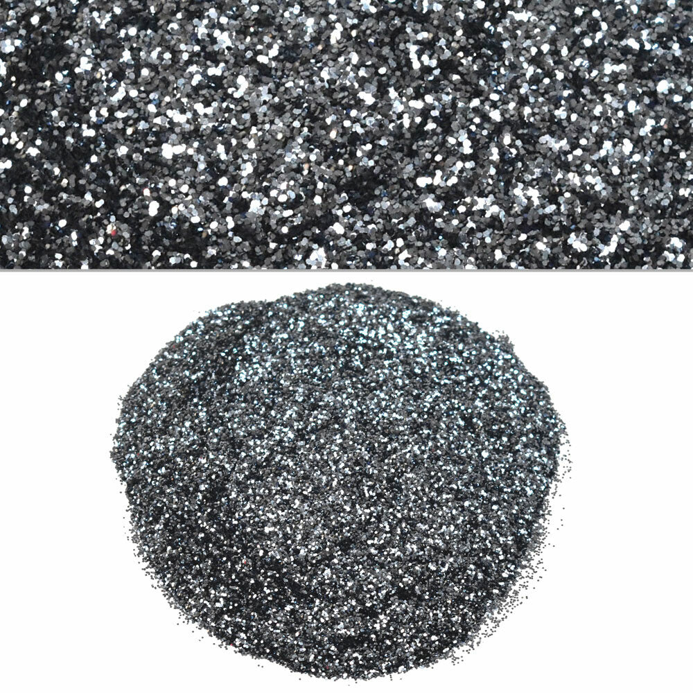 Metal Glitter Flake Boat Dark Silver 8oz