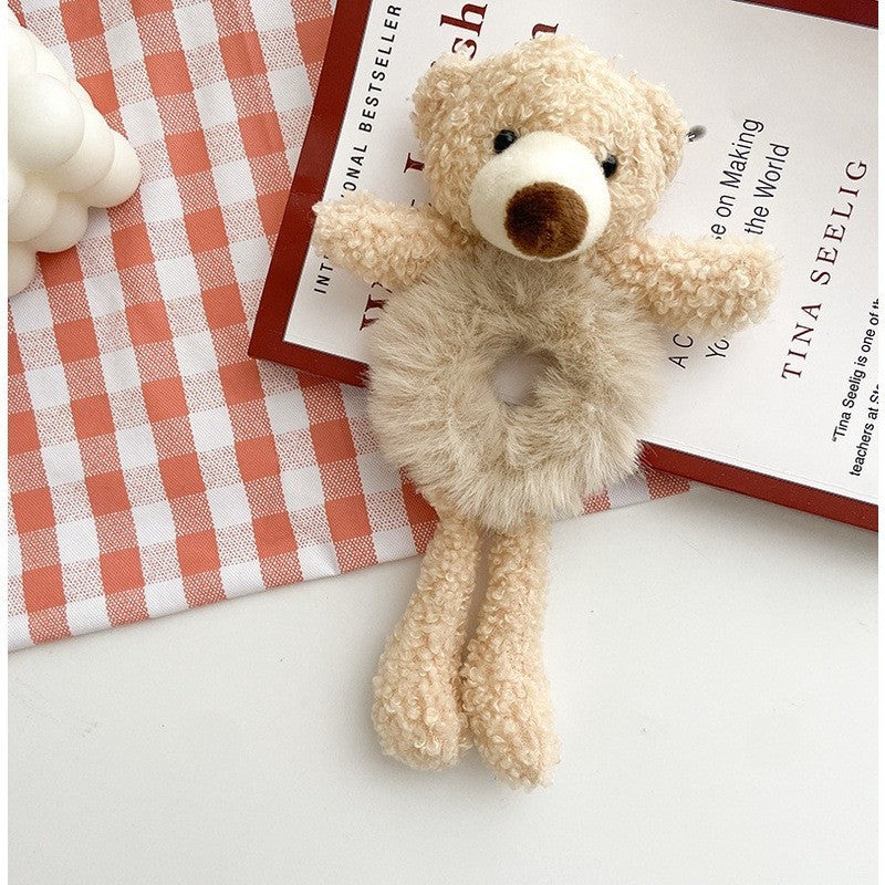 Fuzzy Plush Donuts Comfortable Hair Ties