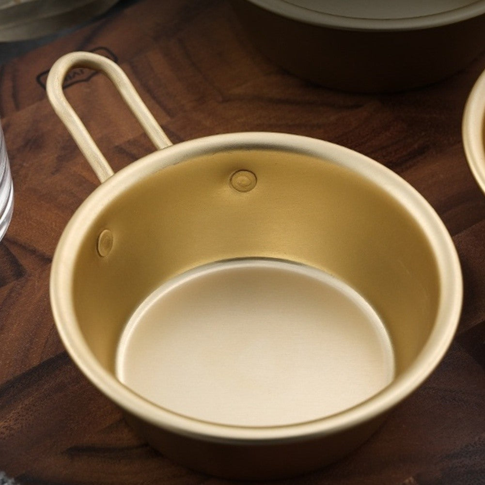 Aluminum Gold Rice Wine Bowl Retro Style