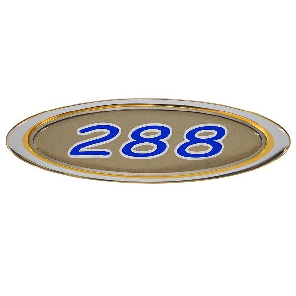 Four Winns Boat Raised Decal 055-2764 Gold Silver Blue by Four Winns