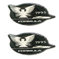 Formula Boat Raised Decals Black Silver by Formula