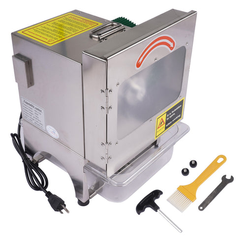 110V Commercial Vegetable Slicer 200W Electric Cutter 400lb/