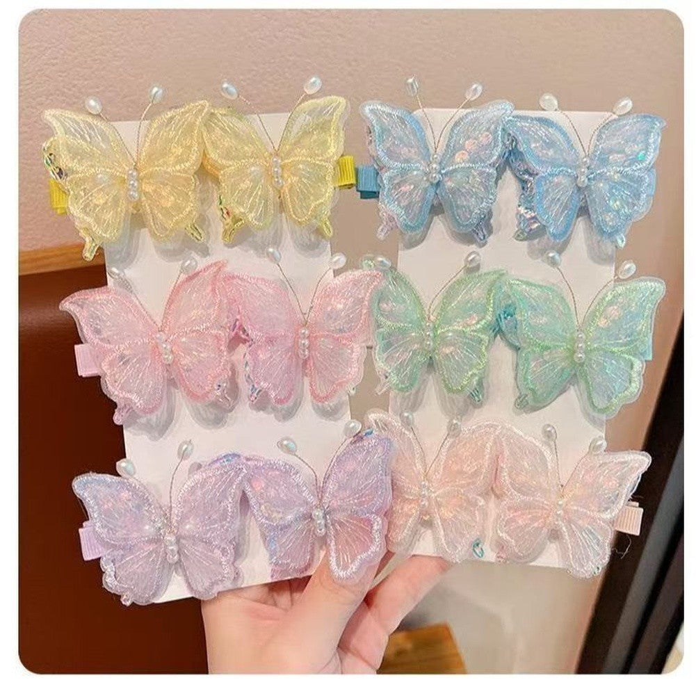 Kids Hair Clips Handmade Embroidery