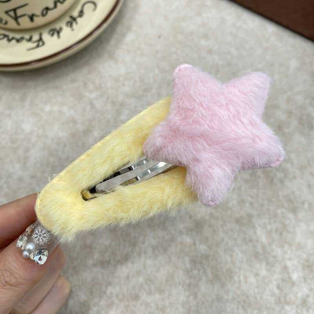 Portable Plush Hair Clip with Fluffy Detail