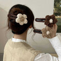 Wool Flower Duckbill Clip for Hair
