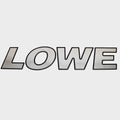 Raised Decal Lowe 20 1/2 x 4 1/4 Inch Black Silver by Lowe