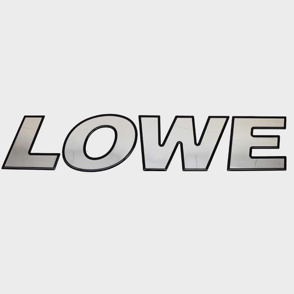 Raised Decal Lowe 20 1/2 x 4 1/4 Inch Black Silver by Lowe
