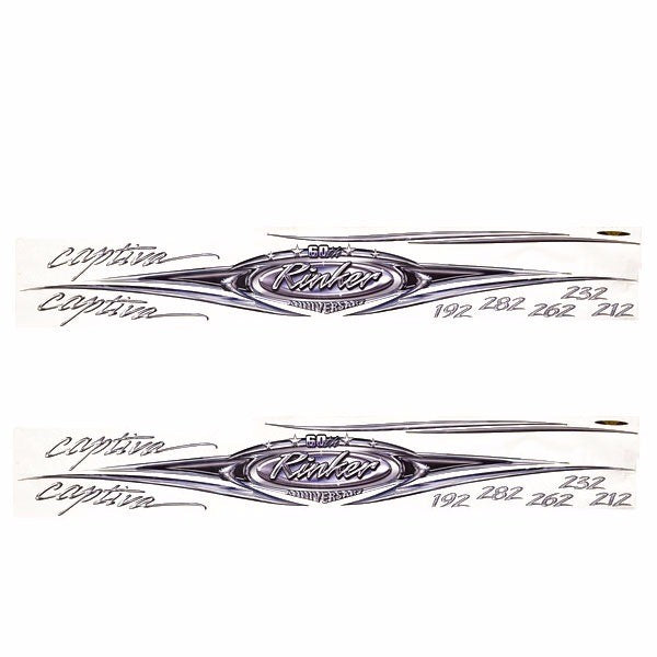 Rinker Captiva Boat Graphic Decals 60th Anniversary Stickers Pair by Rinker