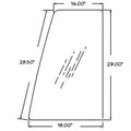 At183083 New Upper Front Door Glass Fits John Deere 110 120 160lc