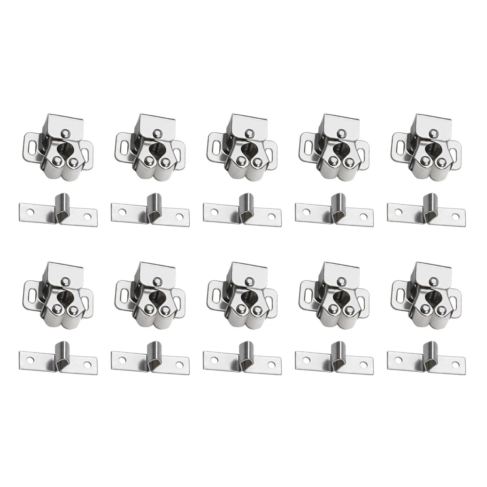 Silver Home Door Cabinet Cupboard Furniture Catch Stopper Roller Latch