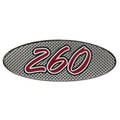 Chaparral Boat Raised Decal 260 Silver Foam Vinyl by Chaparral
