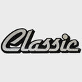 Bass Cat Boat Emblem Sticker Classic Silver Glitter by Bass Cat