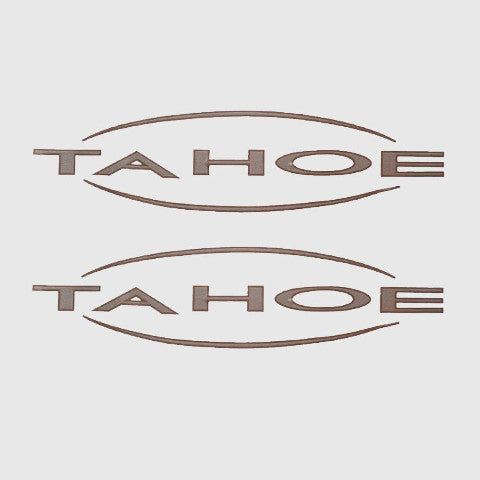 Tahoe Boat Decals Silver Logo Stickers Pair by Tahoe