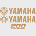 Yamaha Boat Cowling Decals 200HP Fourstroke Gold Stickers by Yamaha