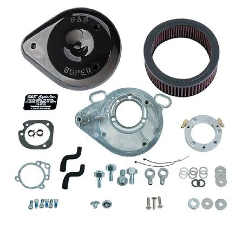 S&s Cycle 01-17 Stock Efi Bt Models Teardrop Air Cleaner Kit - Gloss