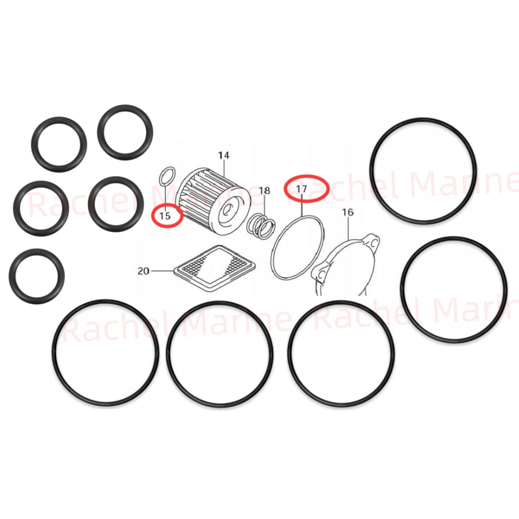 Oil Filter O-ring Seal Kit for Suzuki DF/DR 125 (2000-2005)