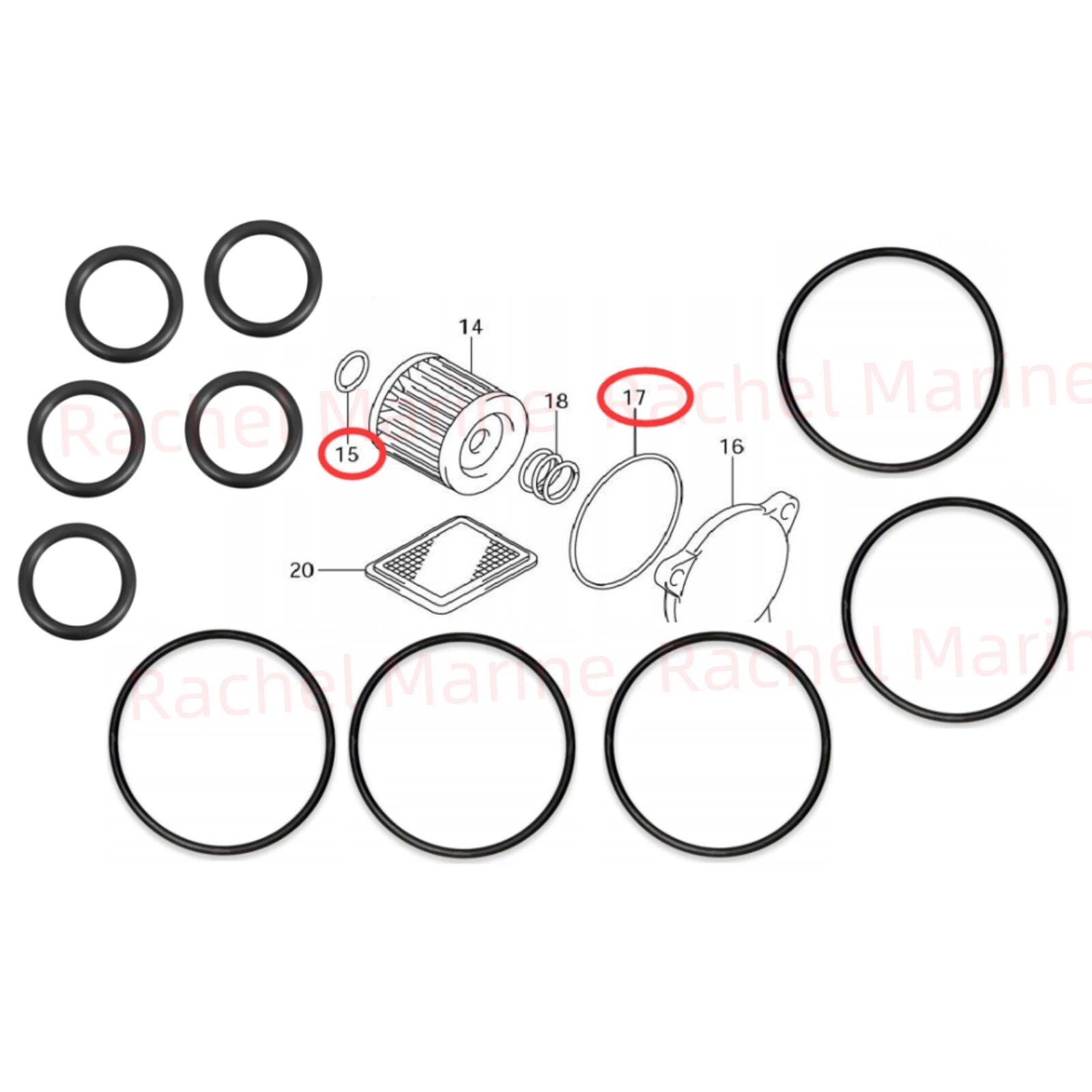Oil Filter O-ring Seal Kit for Suzuki DF/DR 125 (2000-2005)