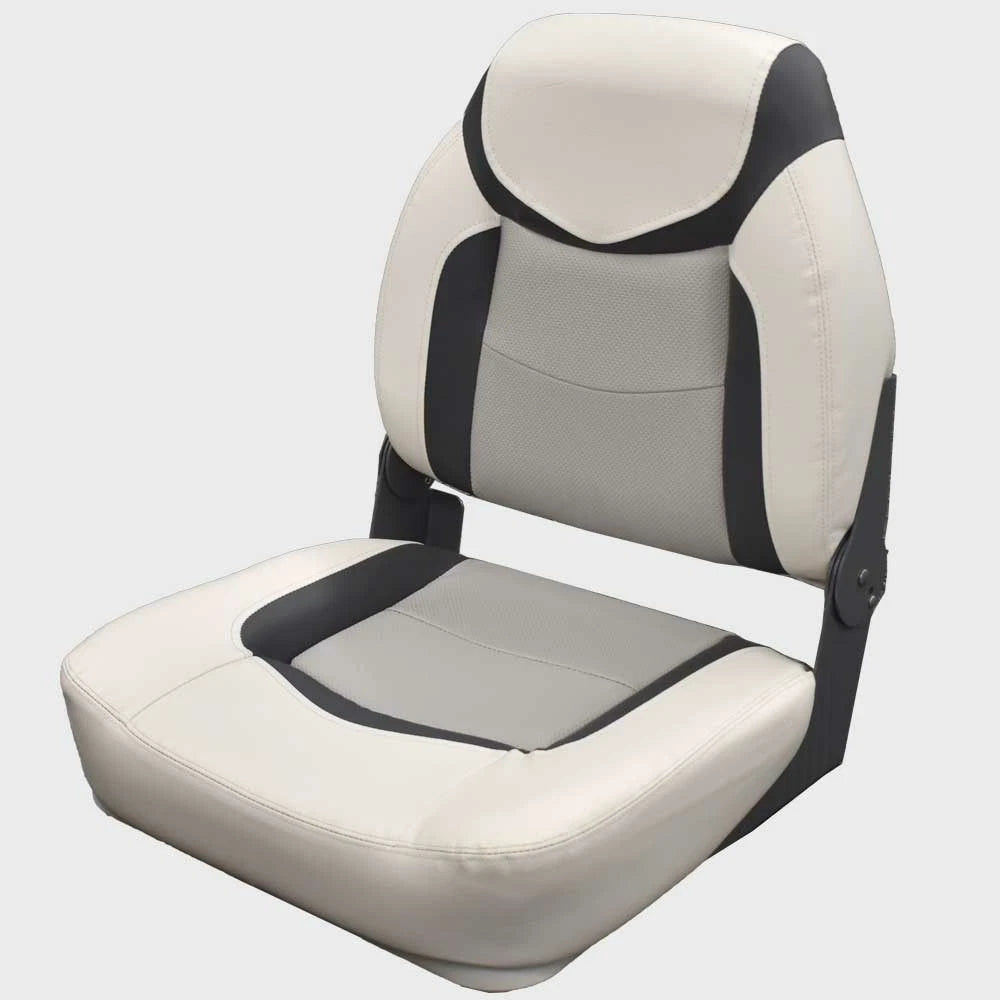 Marine Boat Folding Fishing Seat 75158wcg | White Charcoal Gray