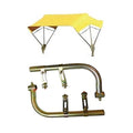 Yellow 3 Bow 48" Tractor Umbrella Buggy Top Complete W/ Fender Mounts