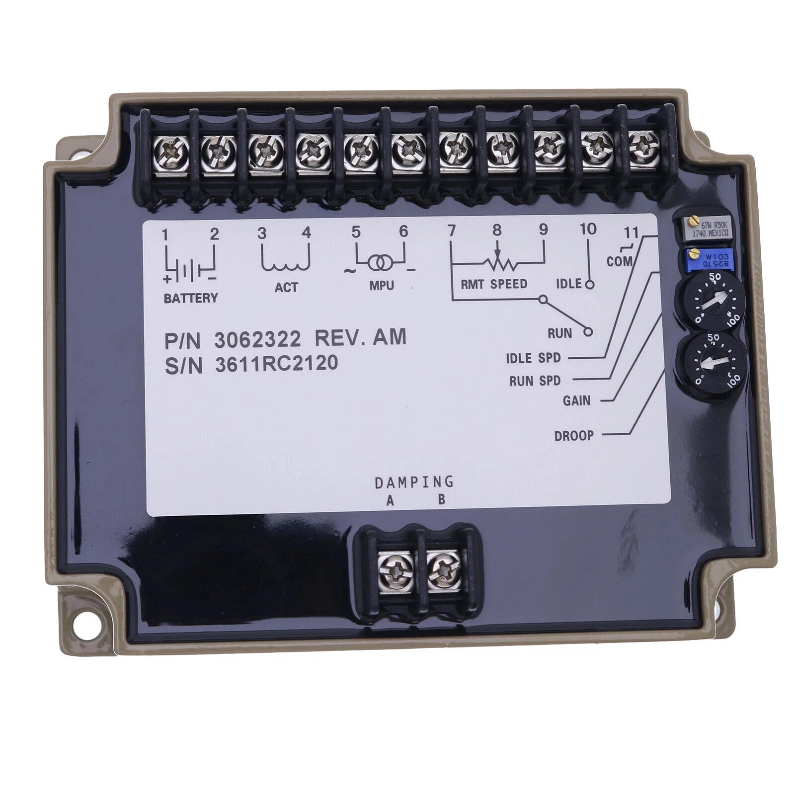 Cummins Speed Controller 3062322 For Engine Kta50 Kta38 Kta19 Genset