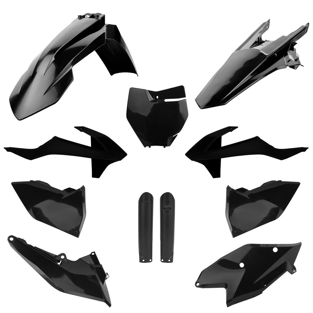 Polisport Plastic Kit + Fork Guards Ktm Sx250 2017-2018, Black