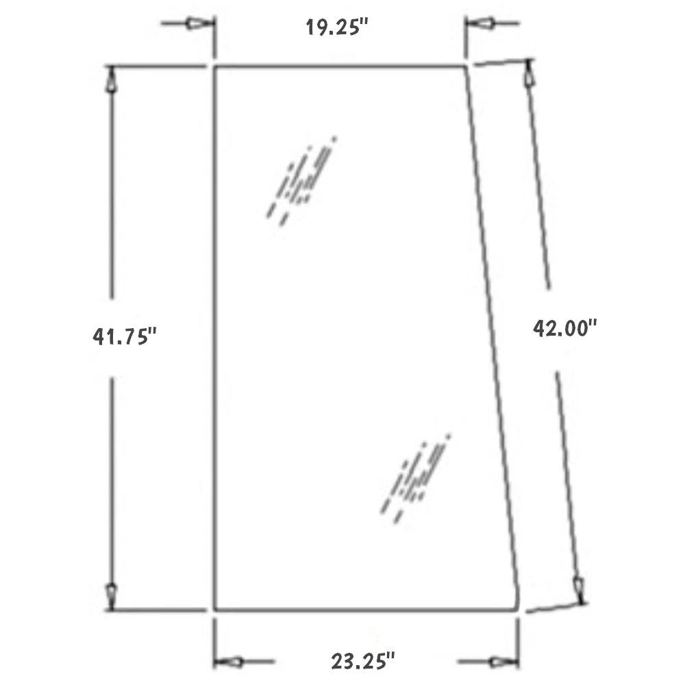 At171898 Window Side Glass Fits John Deere 300d 310d 315d 410d 510d