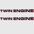 Yamaha Boat Decal Sticker Twin Engine Black Red by Yamaha