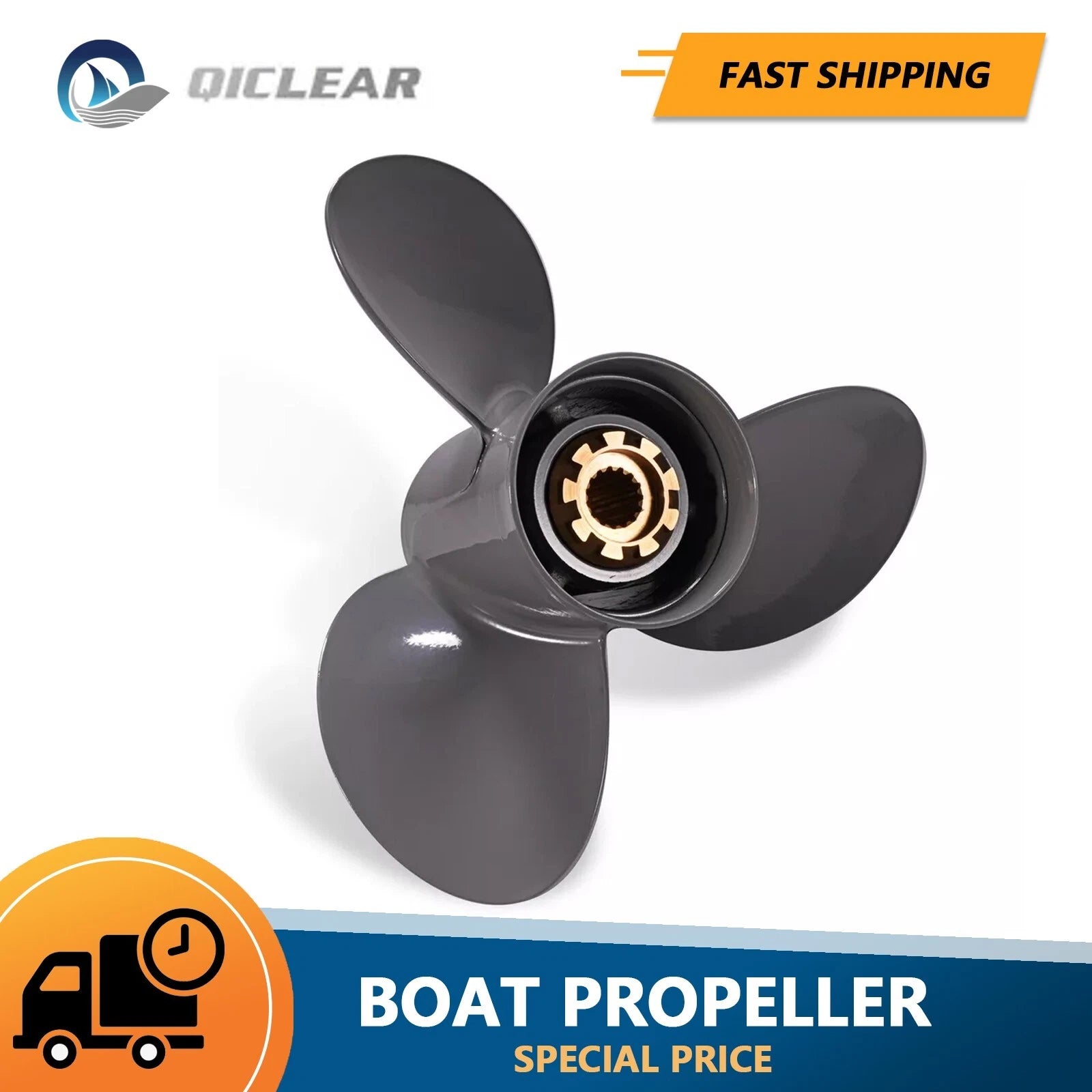 Prop 13.25 X 17 Aluminum Boat Propeller For Honda 60-130hp 15 Spline