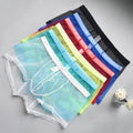 Men's Solid Color Mesh Trunks Underwear