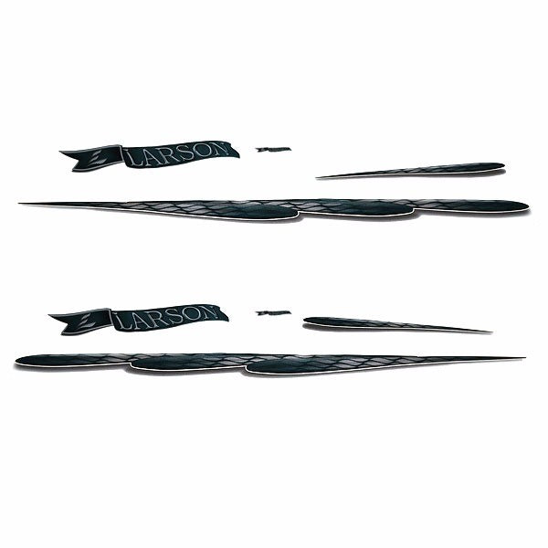 Larson Boat Decal Kit 119247-04 | SEI Green Black  Gray White (8 PC)Op