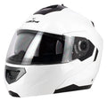 Osone Road Helmet Xs 54 Gloss White, Flip Up Double Visor