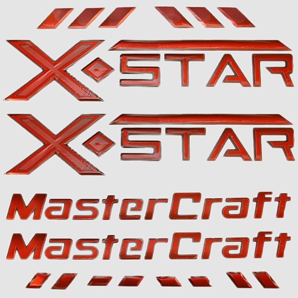 MasterCraft Boat Raised Decals X Star Viper Red Kit by MasterCraft