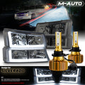 Smoke Headlight & Bumper with 6500K LED for 03-07 Silverado