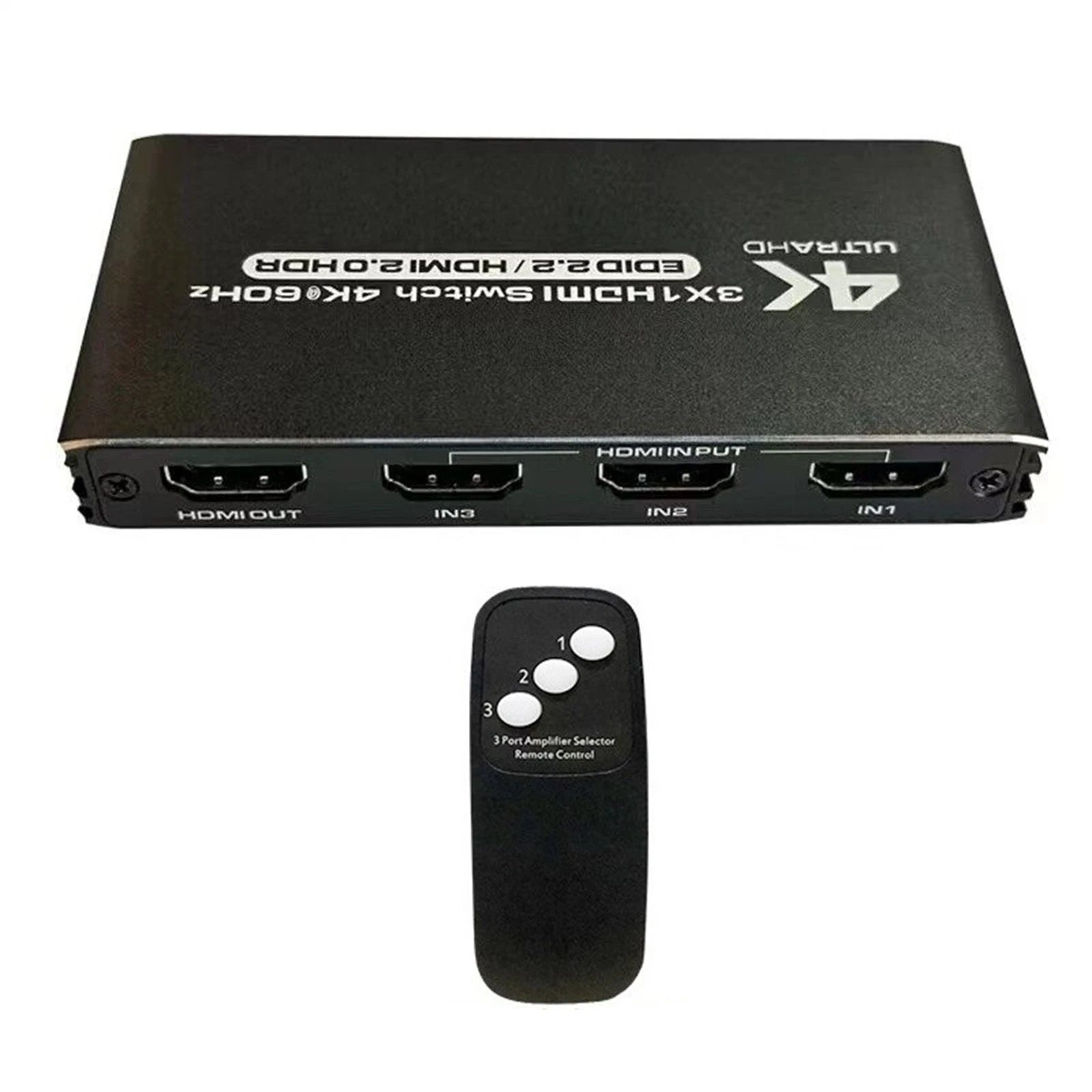 3 Port 4k 3x1 Hdmi Switcher 3 In 1 Out Hdmi With Ir Remote Supporting