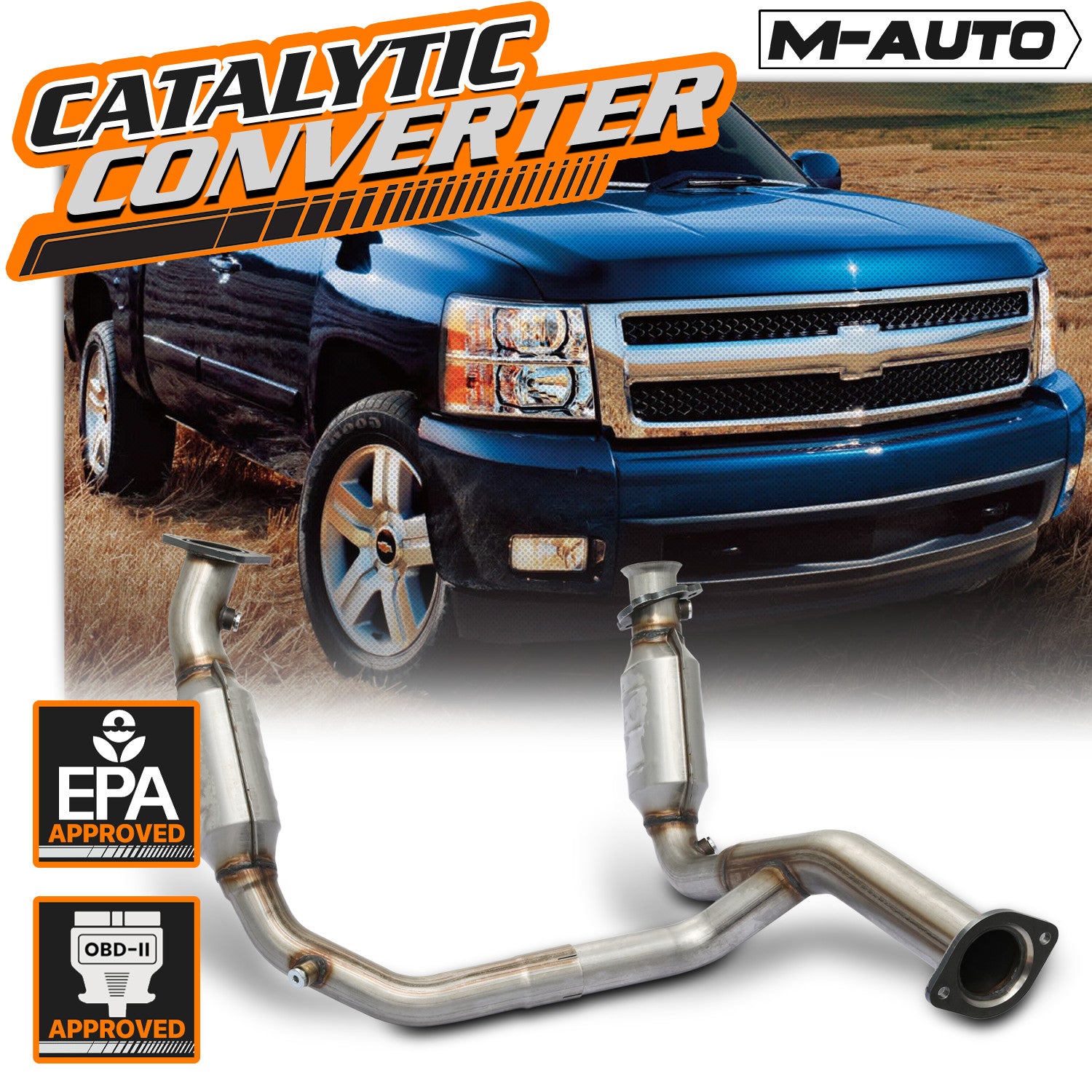 Catalytic Converter Exhaust Y-Pipe For 2007-2009 Chevy